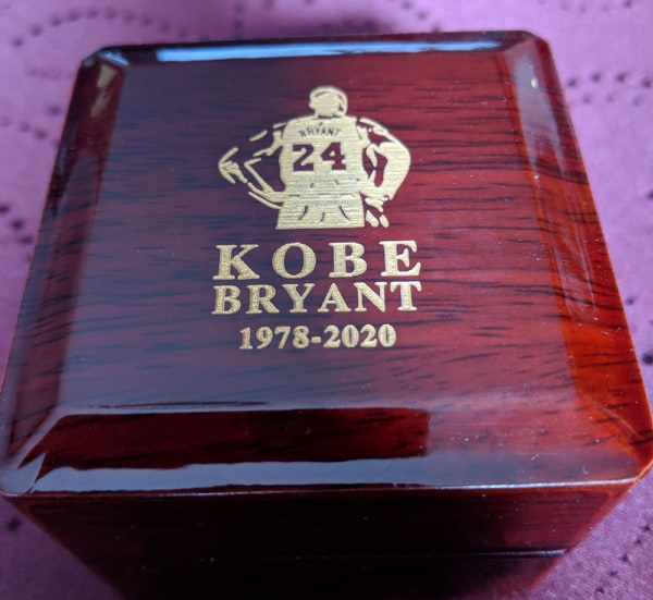 Kobe Bryant Memory Ring Box