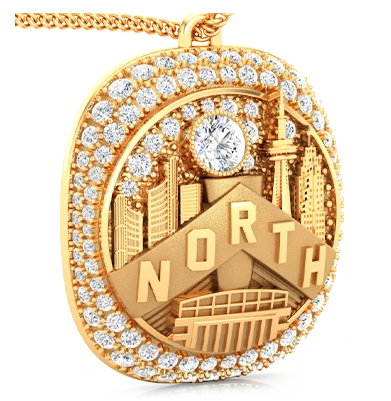 Toronto Raptors Championship Necklace - Gold